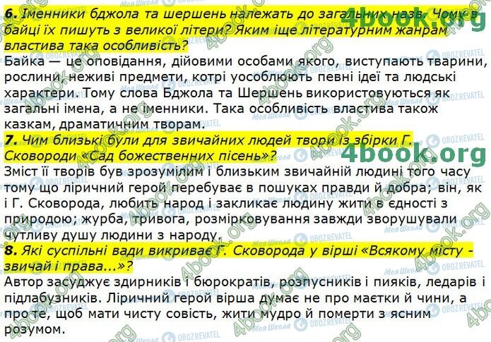 ГДЗ Українська література 9 клас сторінка Стр.74 (6-8)